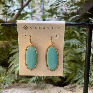 Kendra Scott Elle Gold Turquoise Earrings